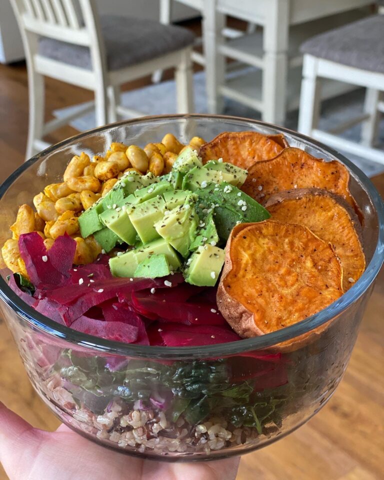 Roasted Root Bowl with Shaved Beets and Savory Quinoa